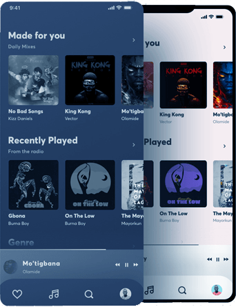 musicapp mockup